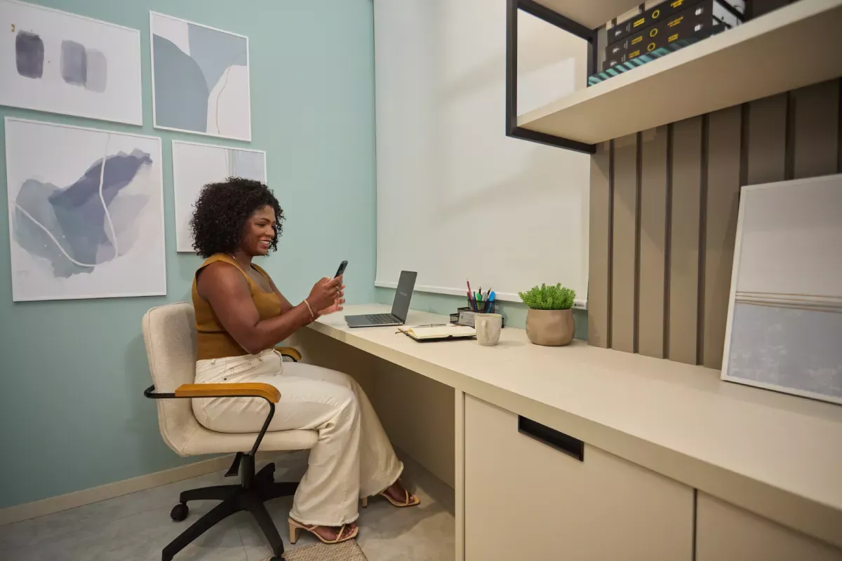 Projeto de Home Office planejado pela Autêntica Italínea